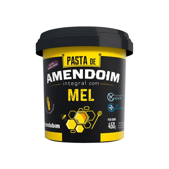 Pasta de Amendoim Com Mel Mandubim - 450g