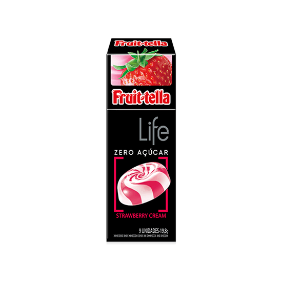 Fruittella Life Zero Açúcar Morango e Creme - 18,9g