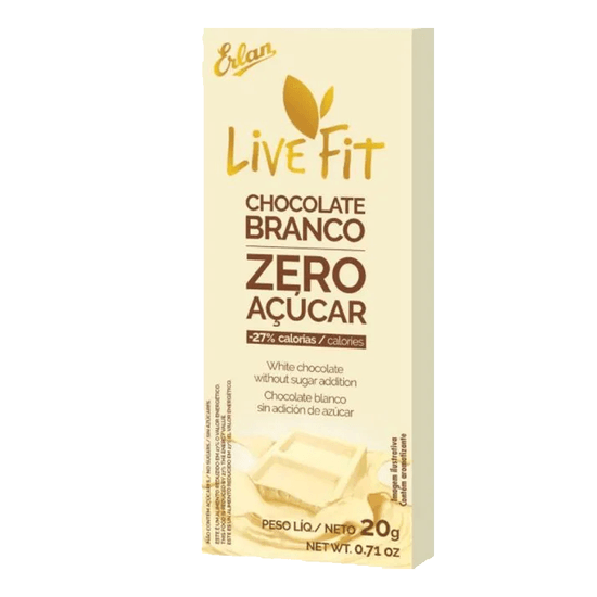 Chocolate Branco Zero Açúcar Livefit - 20g