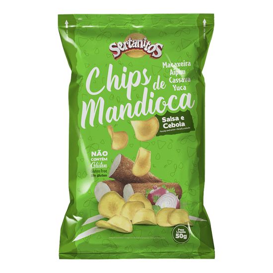 Mandioca Chips Sertanitos Salsa e Cebola - 50g