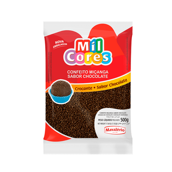 Micanga de Chocolate Mil Cores - 500g