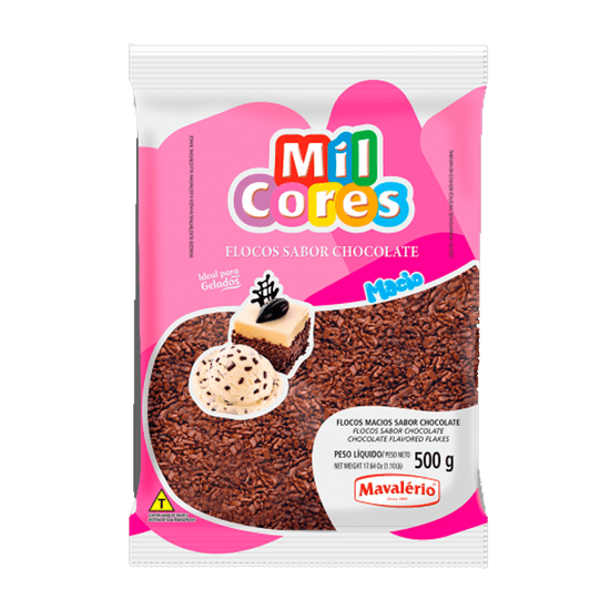 Flocos Macio de Chocolate Mil Cores - 500g