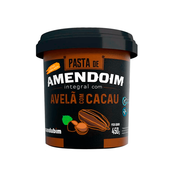 Pasta de Amendoim Integral Avelã e Cacau Mandubim - 450g