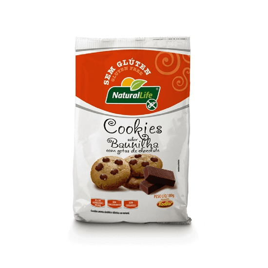 Cookies Baunilha Com Gotas de Chocolate Sem Glúten Natural Life - 180g