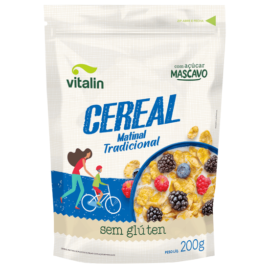 Cereal Matinal Tradicional Sem Glúten Vitalin - 200g