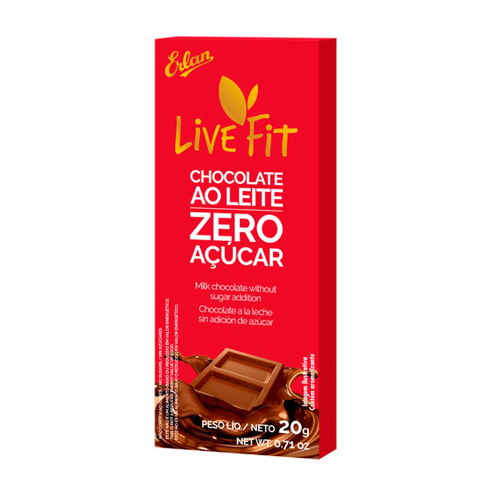 Chocolate Ao Leite Zero Açúcar Livefit - 20g