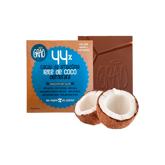 Chocolate Tablete - 44% Ao Leite Coco Grão Chocolates 25g