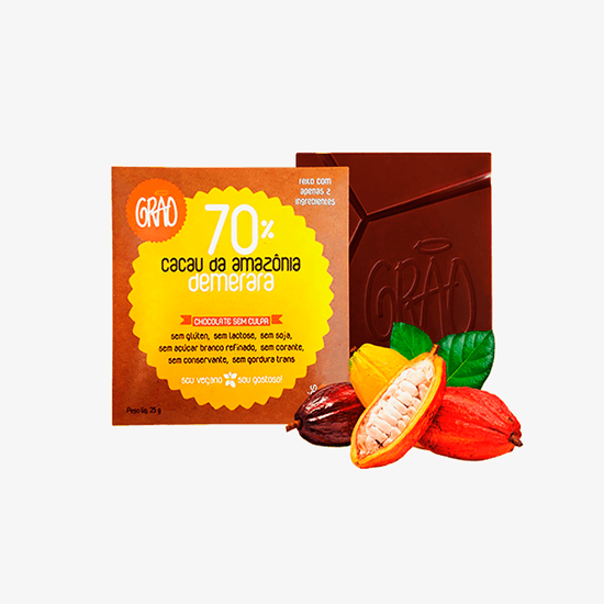 Chocolate Tablete - 70% Demerara Grão Chocolates 25g