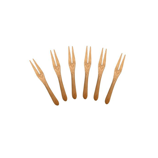 Conjunto de - 6 Mini Garfos de Bambu Oikos