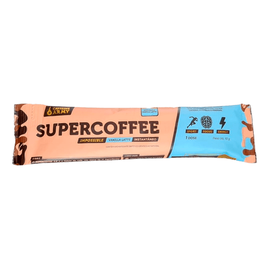 Supercoffee Sachê Vanilla Latte Caffeine Army - 10g