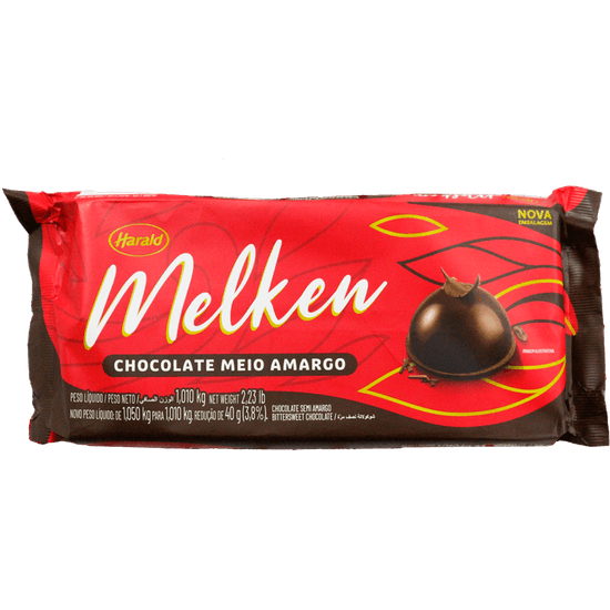 Chocolate Meio Amargo Melken - 1,010kg