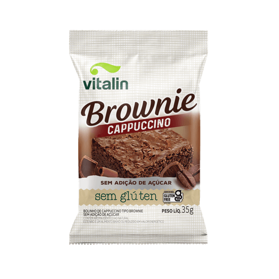 Brownie Cappuccino Zero Açúcar Integral Vitalin - 35g