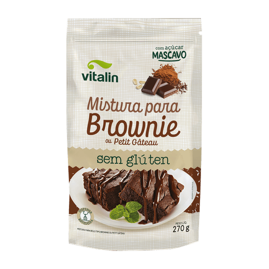 Mistura Para Brownie Integral Vitalin - 270g