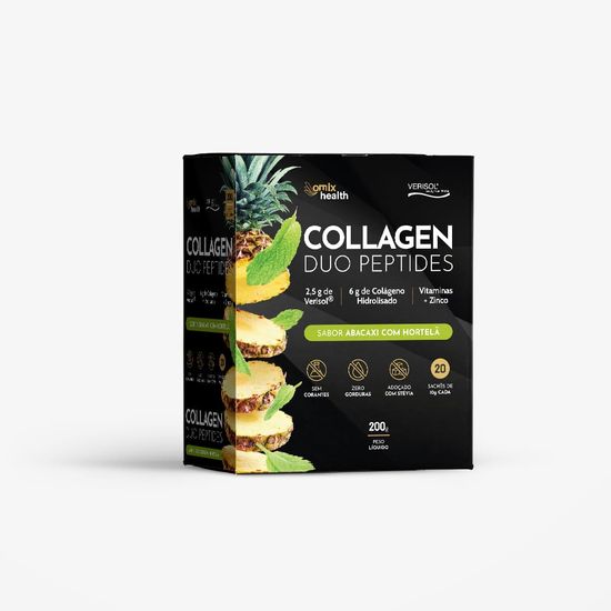 Collagen Duo Peptides Verisol Abacaxi Com Hortelã Omix - 20 Sachês
