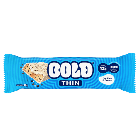 Barra Bold Thin Cookies e Cream - 40g