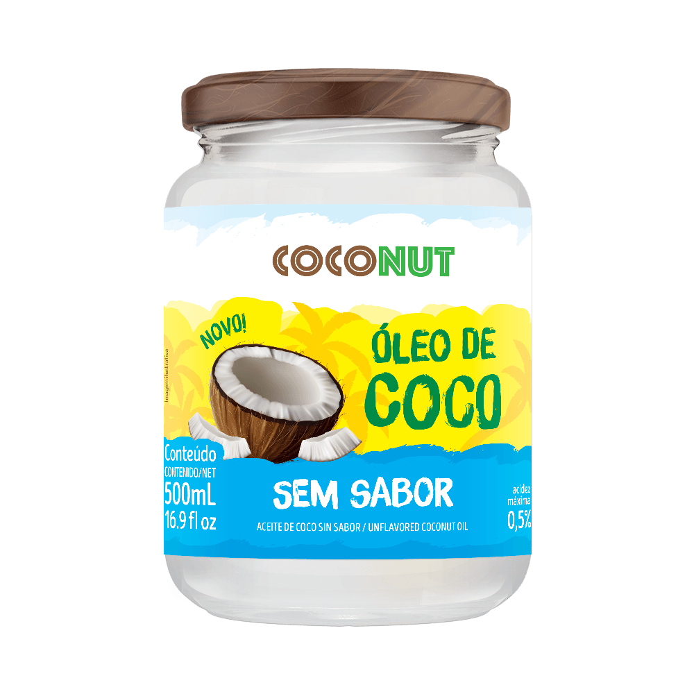 Óleo de Coco Sem Sabor Coconut - 500ml - Casas Pedro