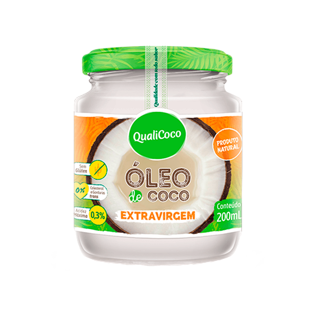 Óleo de Coco Extra Virgem Qualicoco - 200 Ml - Casas Pedro