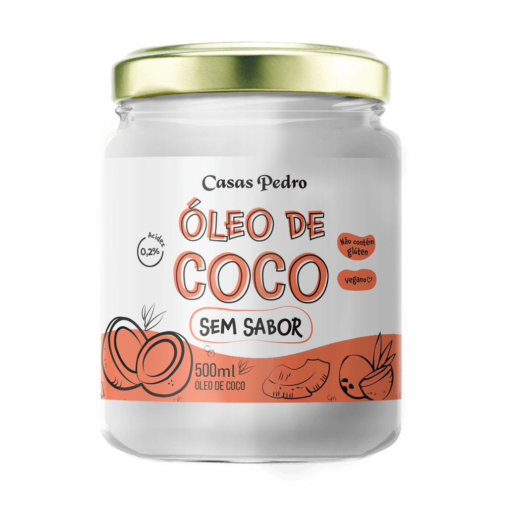 cocoページ Óleo de Coco Sem Sabor Casas Pedro - 500ml - Casas Pedro